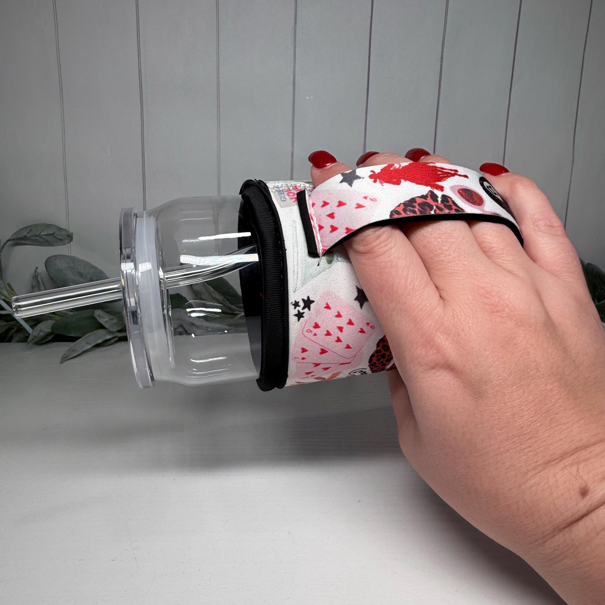 Wild Child Print Drink Sleeve with Handle, Coffee Cup Sleeve, Cozie