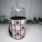 Plaid Teddy Bear Print Drink Sleeve with Handle, Coffee Cup Sleeve, Cozie