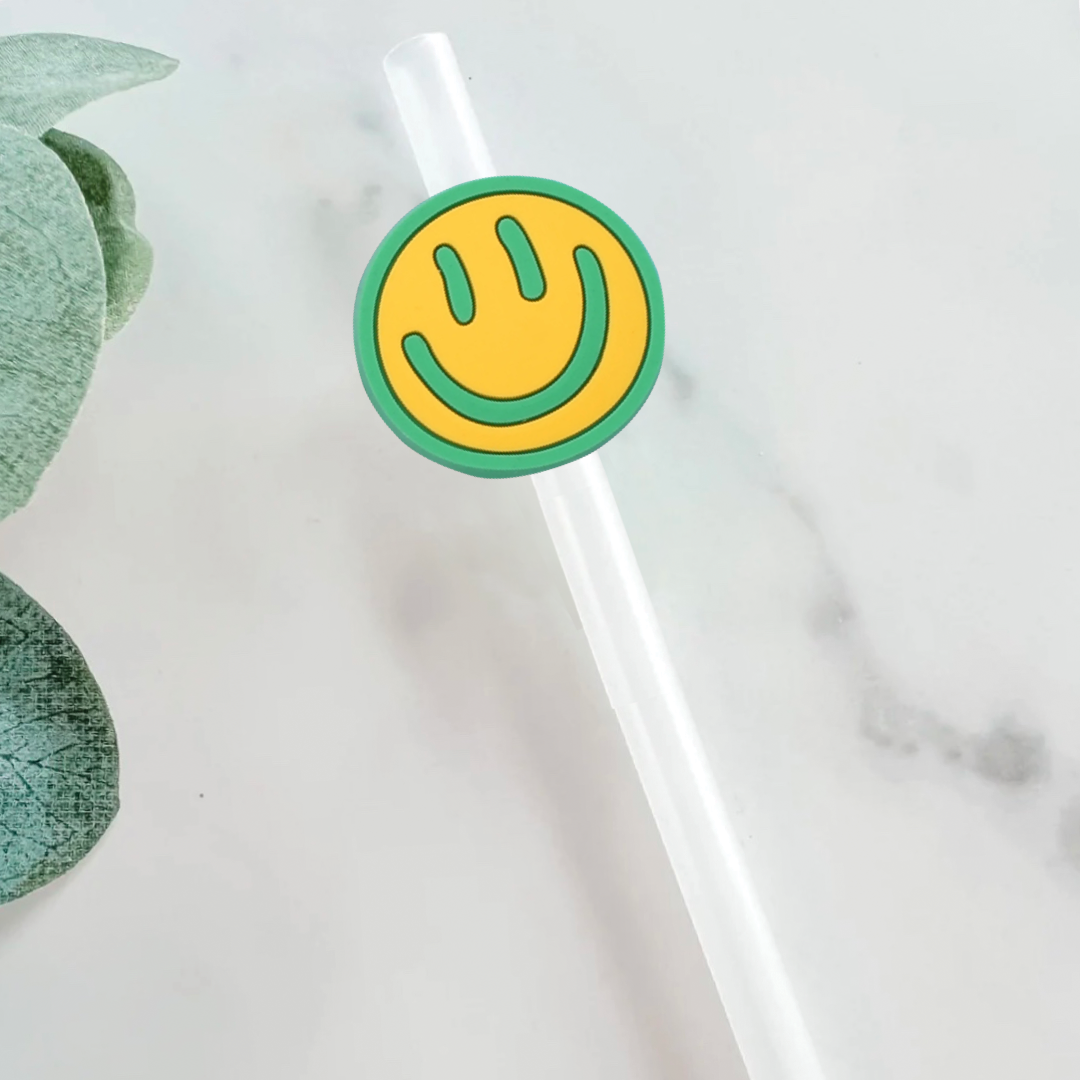 Smiley Face Straw Topper - Mint Print Shop