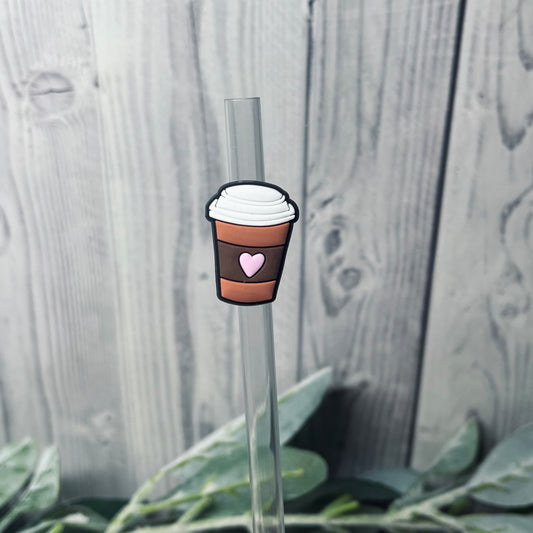 Coffee Heart Straw Topper - Mint Print Shop