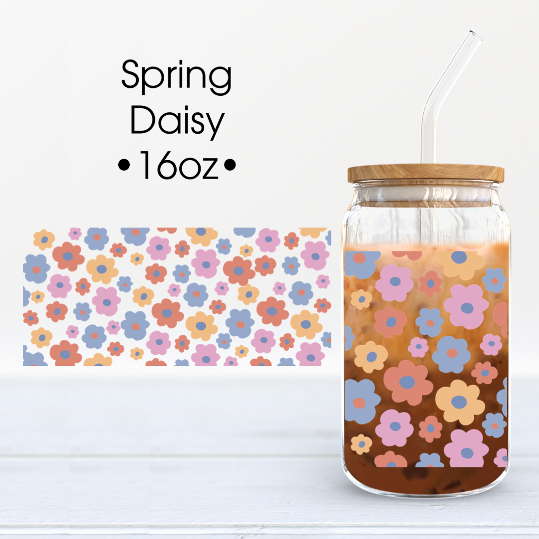 Spring Daisy | UV DTF Cup Wrap - Mint Print Shop